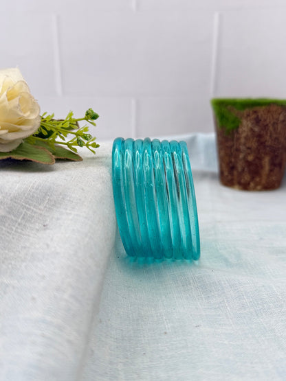 Luxurious Design New Plain Jelly Glass Bangles 3470 - Make your own box - Mahilas