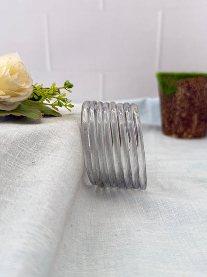 Luxurious Design New Plain Jelly Glass Bangles 3470 - Make your own box - Mahilas