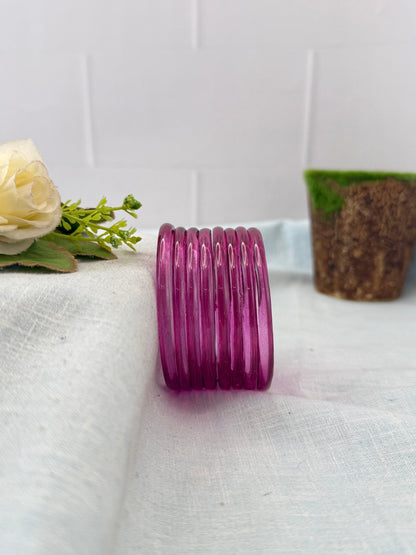 Luxurious Design New Plain Jelly Glass Bangles 3470 - Make your own box - Mahilas