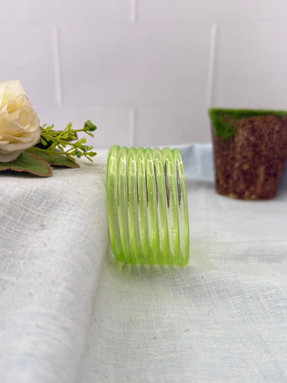 Luxurious Design New Plain Jelly Glass Bangles 3470 - Make your own box - Mahilas