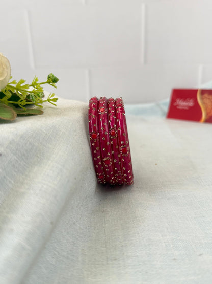 Luxurious Evara Design Kada Glass Bangles 3478 - Make your own box - Mahilas