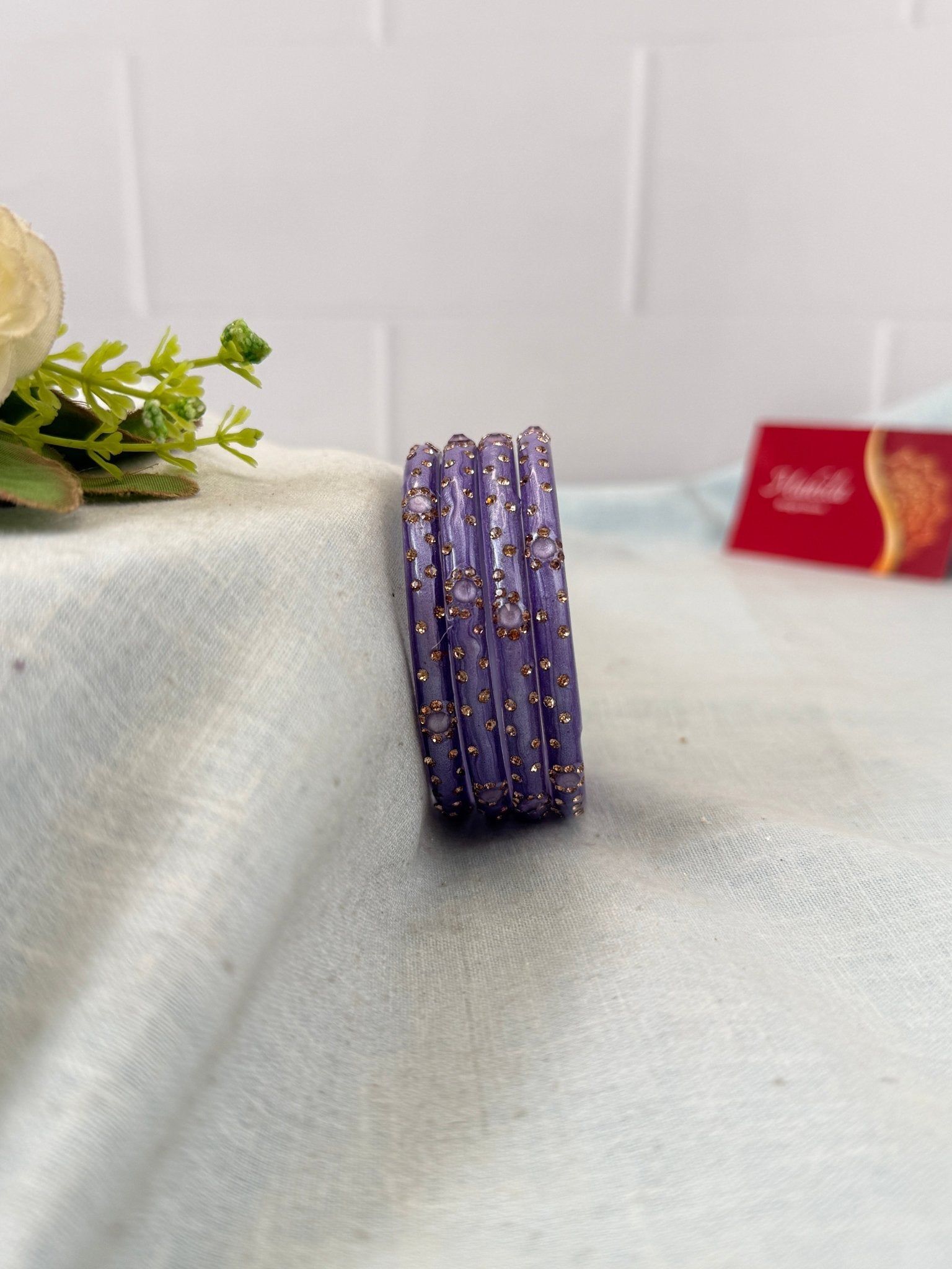 Luxurious Evara Design Kada Glass Bangles 3478 - Make your own box - Mahilas