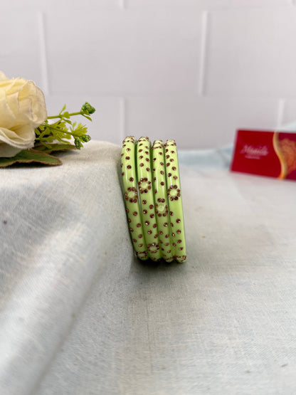 Luxurious Evara Design Kada Glass Bangles 3478 - Make your own box - Mahilas