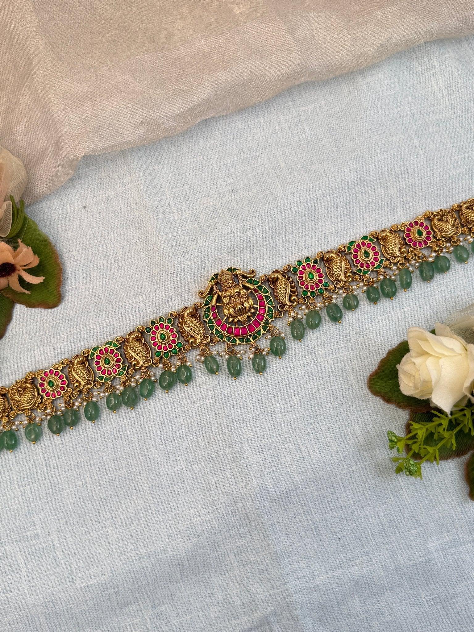 Luxurious Jadau Antique Chain Vaddanam Hip Belt 7120 - Mahilas