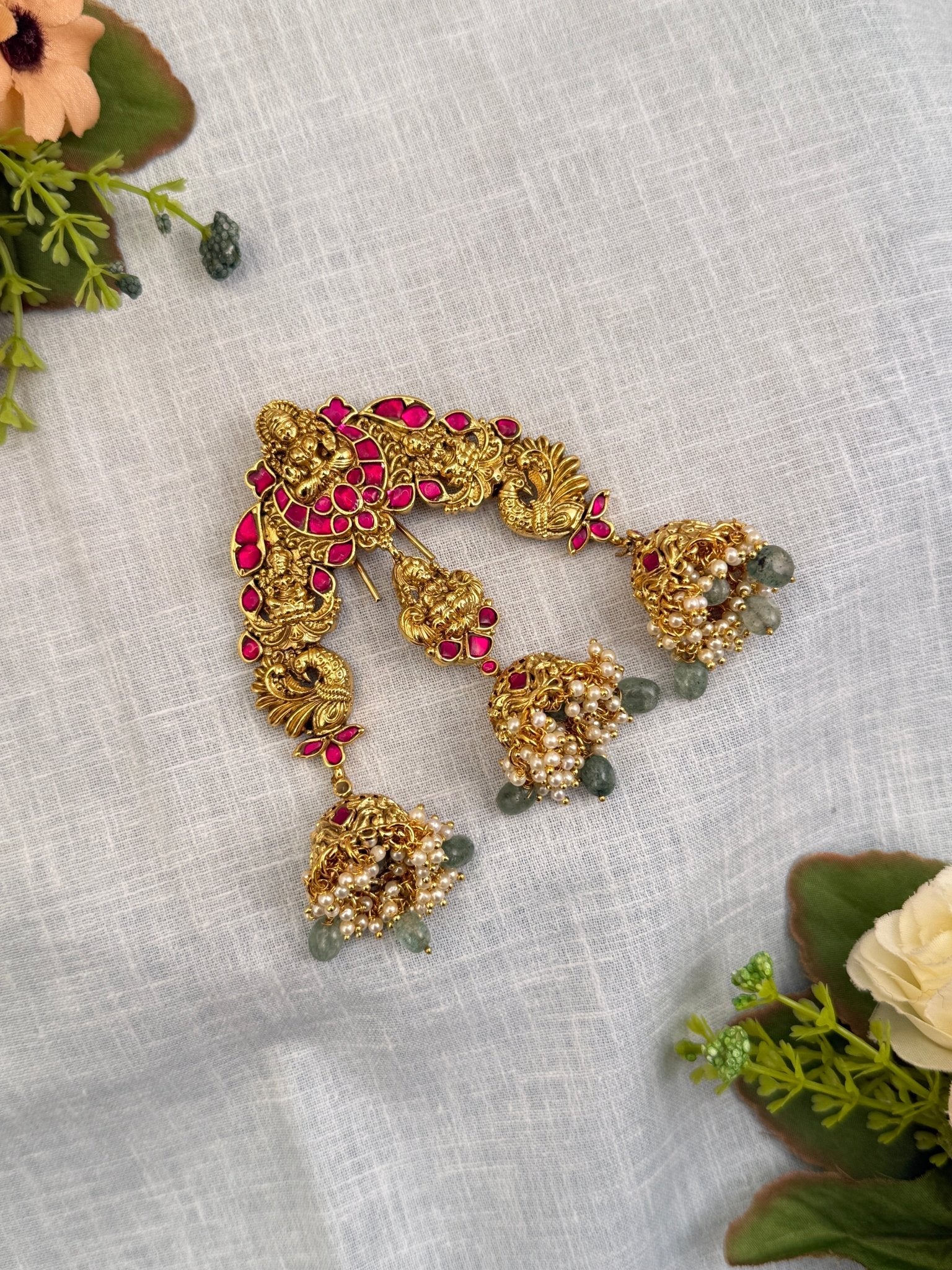 Luxurious Jadau Kundan Aech Jadebelle 265 - Mahilas