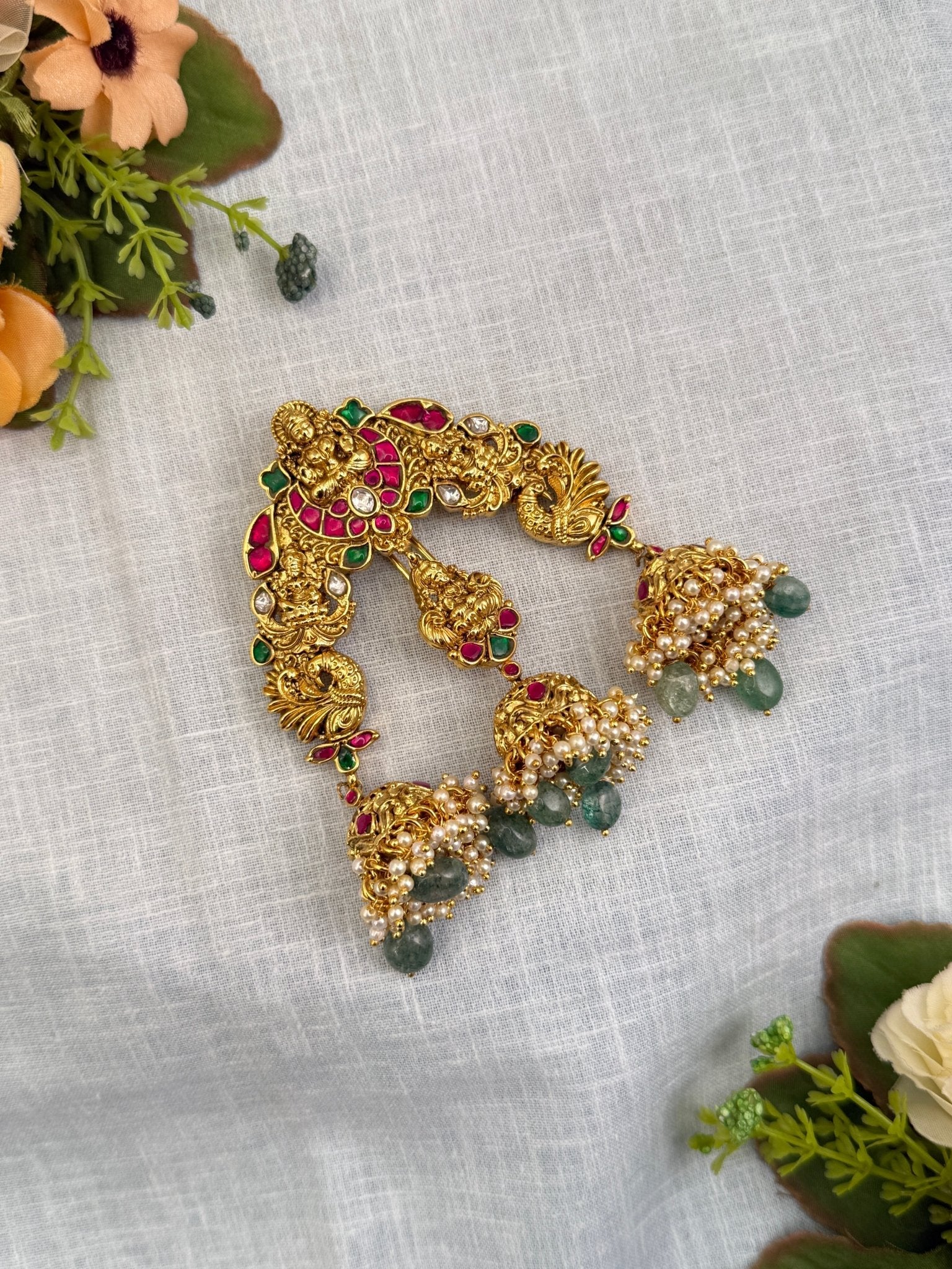 Luxurious Jadau Kundan Aech Jadebelle 266 - Mahilas