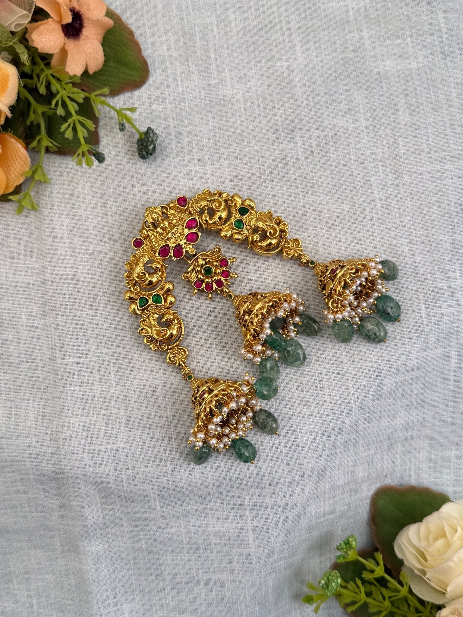 Luxurious Jadau Kundan Aech Jadebelle 267 - Mahilas