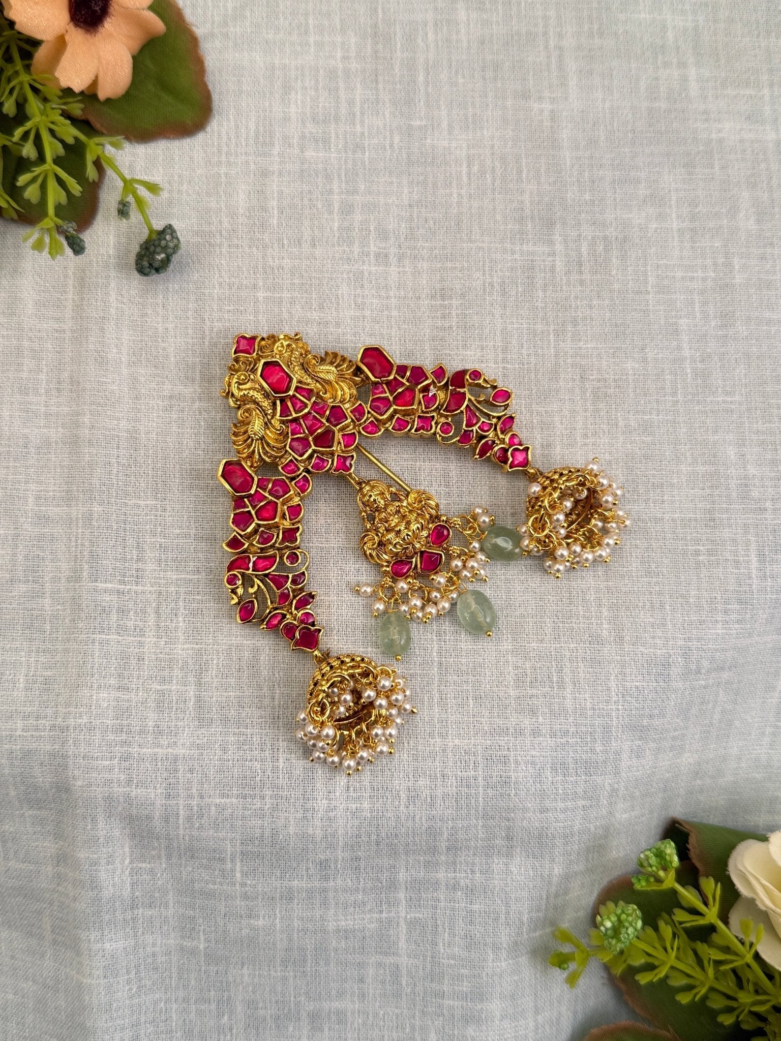 Luxurious Jadau Kundan Aech Jadebelle 269 - Mahilas