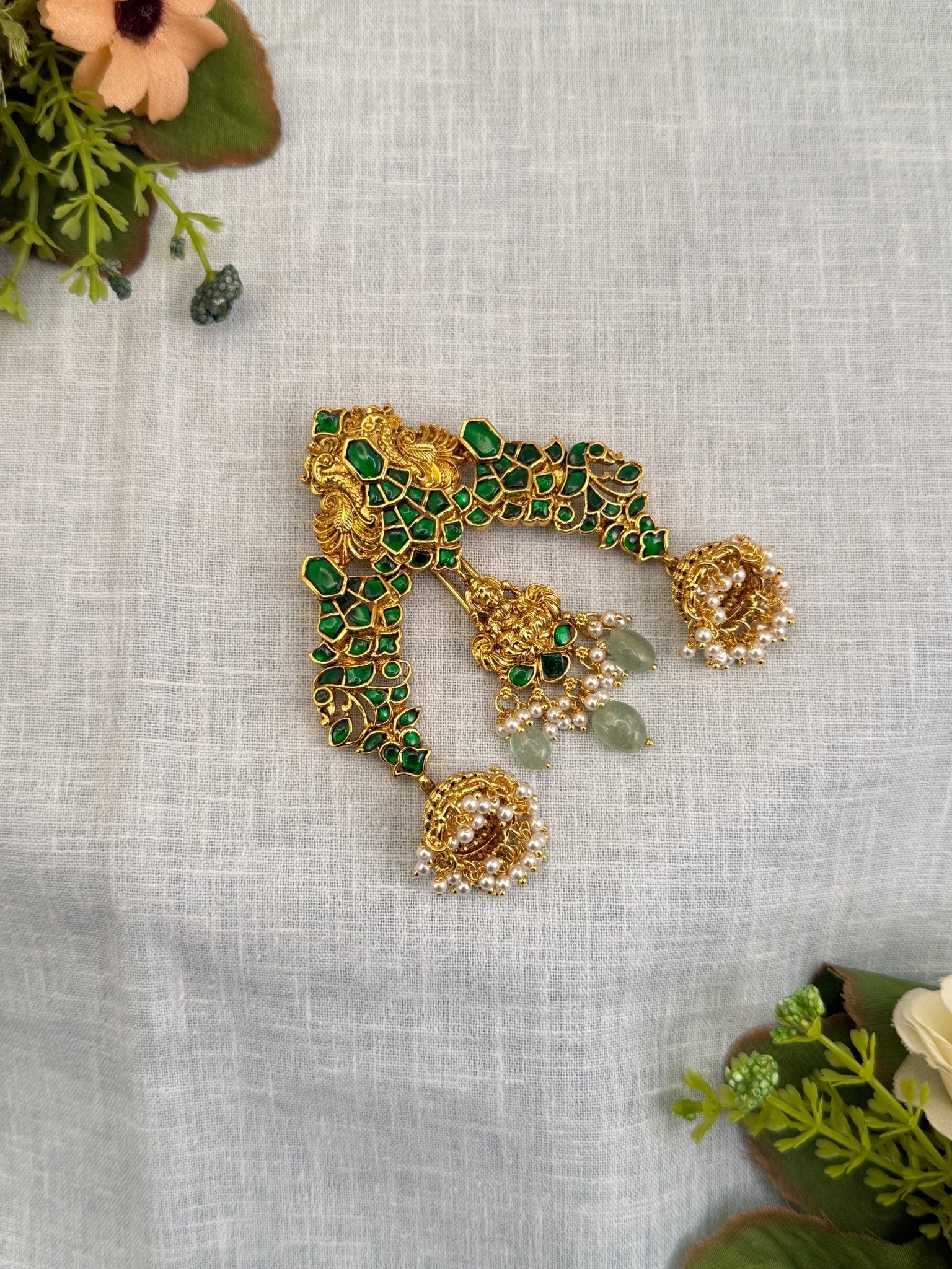 Luxurious Jadau Kundan Aech Jadebelle 270 - Mahilas