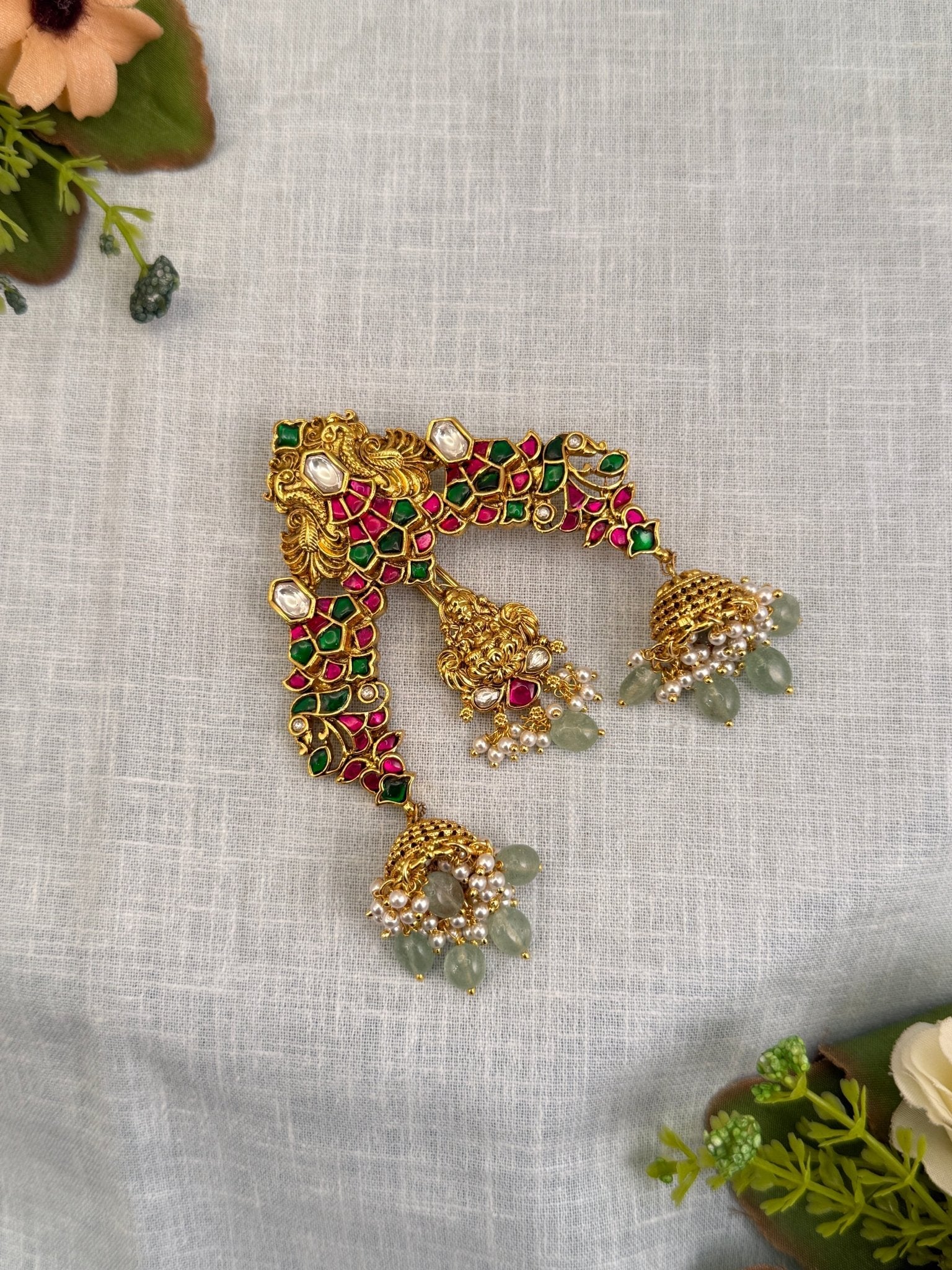 Luxurious Jadau Kundan Aech Jadebelle 272 - Mahilas