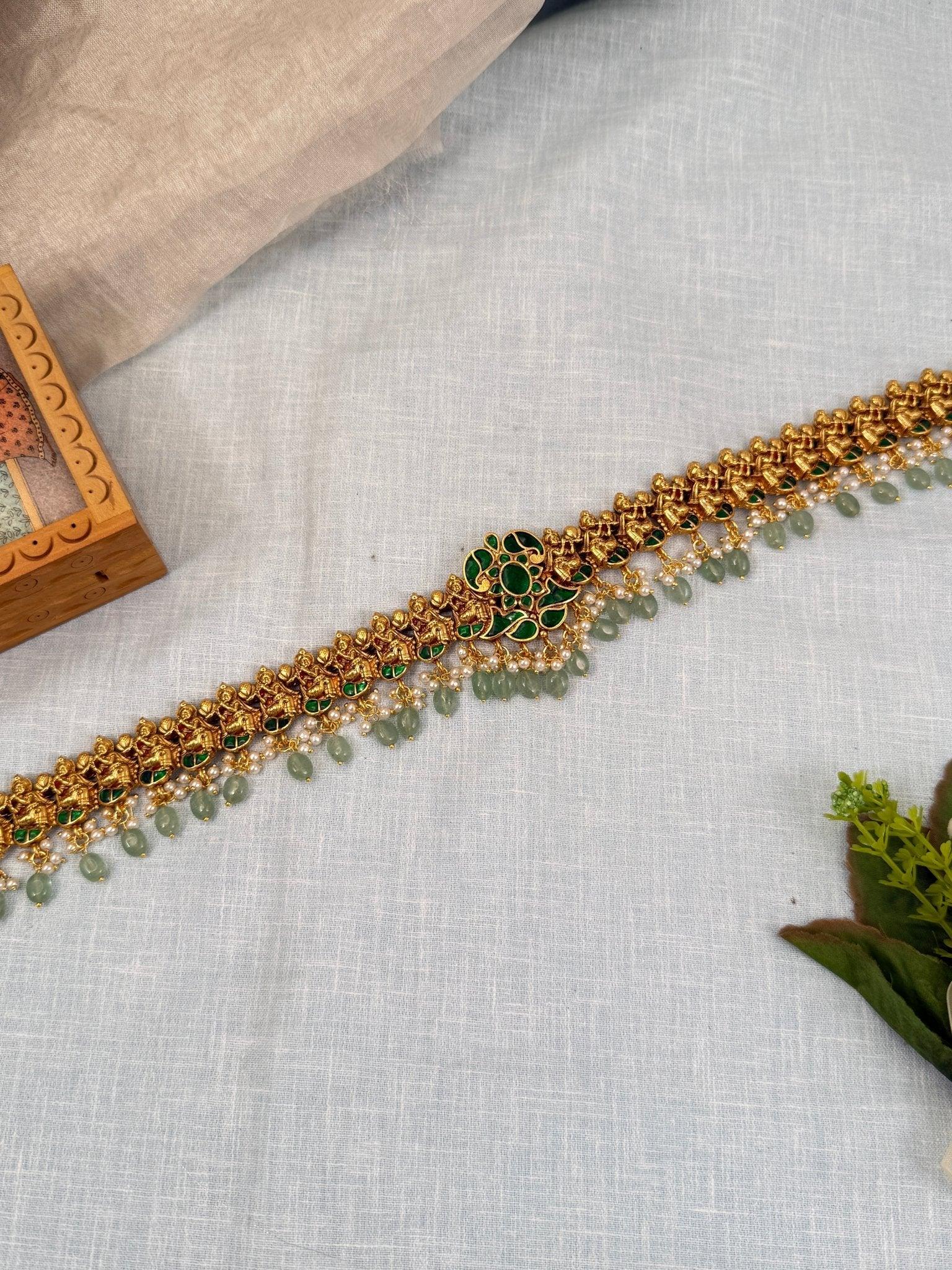 Luxurious Jadau Kundan Chain Vaddanam Kamarbandh 7082 - Mahilas