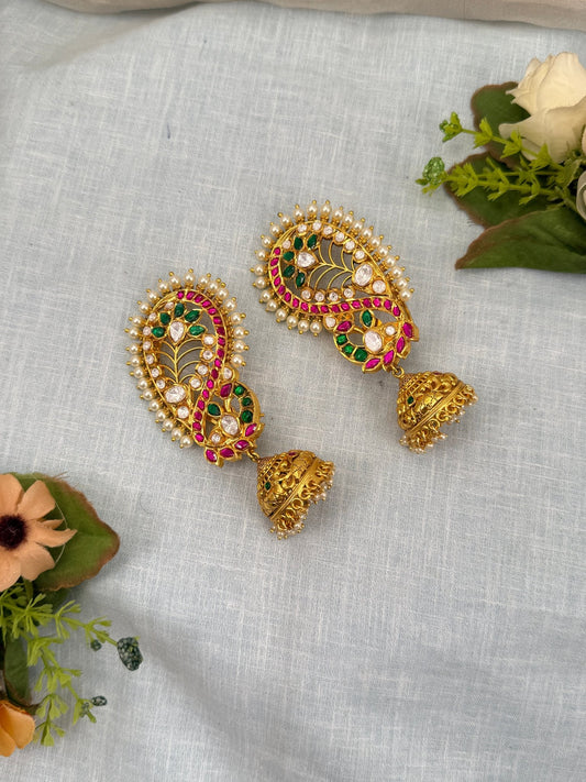 Luxurious Jadau Kundan Earcuff Earrings 0464 - Mahilas