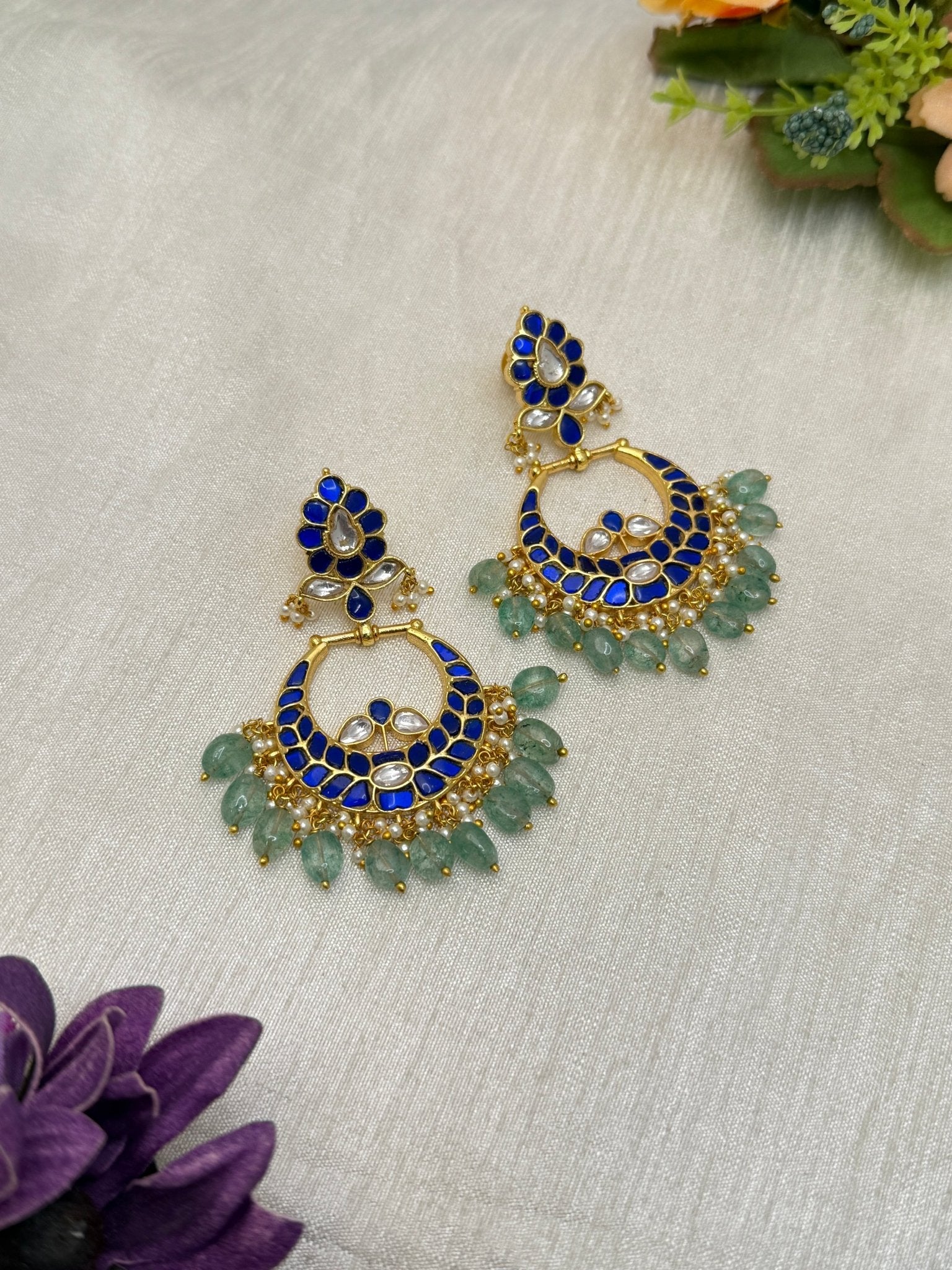 Luxurious Jadau Kundan Earrings 1205 - Mahilas