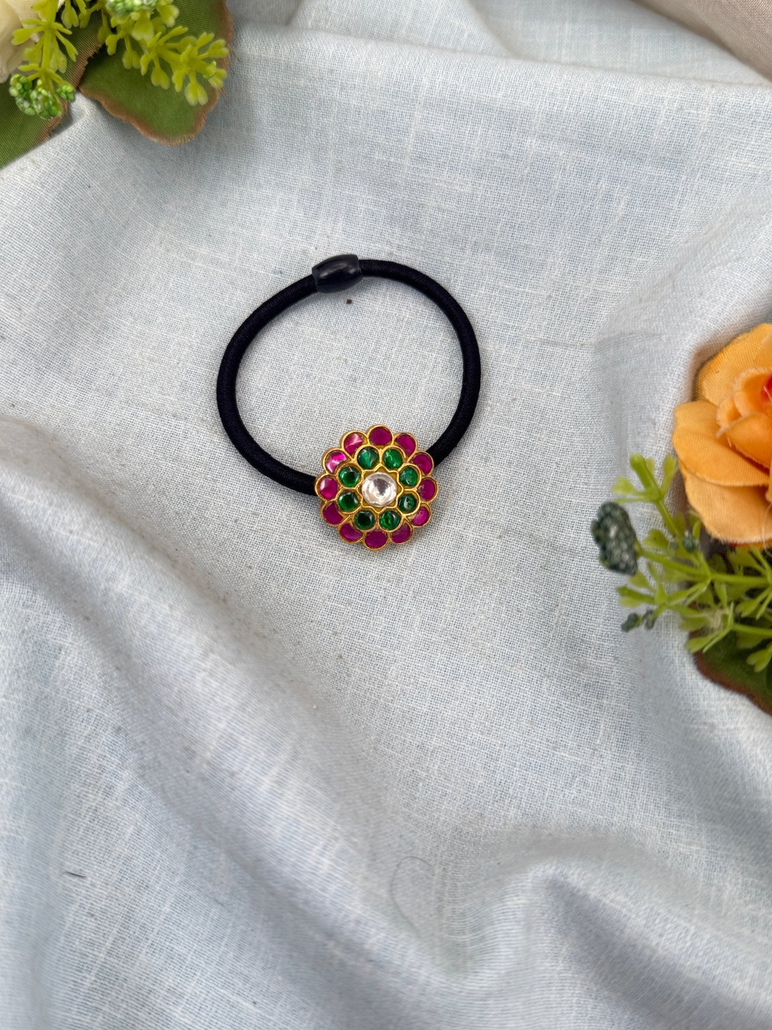 Luxurious Jadau Kundan Hair Tie Band 006 - Mahilas