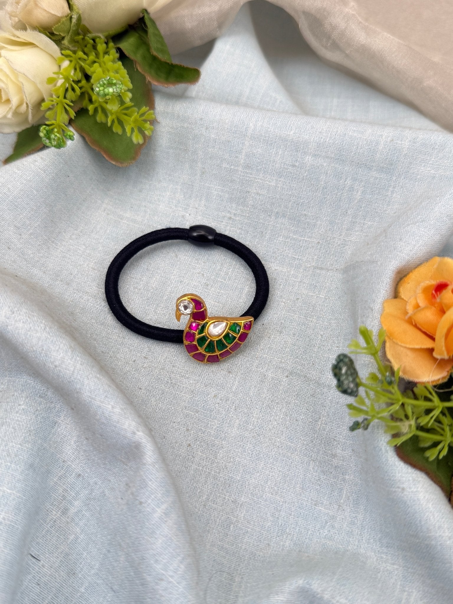 Luxurious Jadau Kundan Hair Tie Band 009 - Mahilas