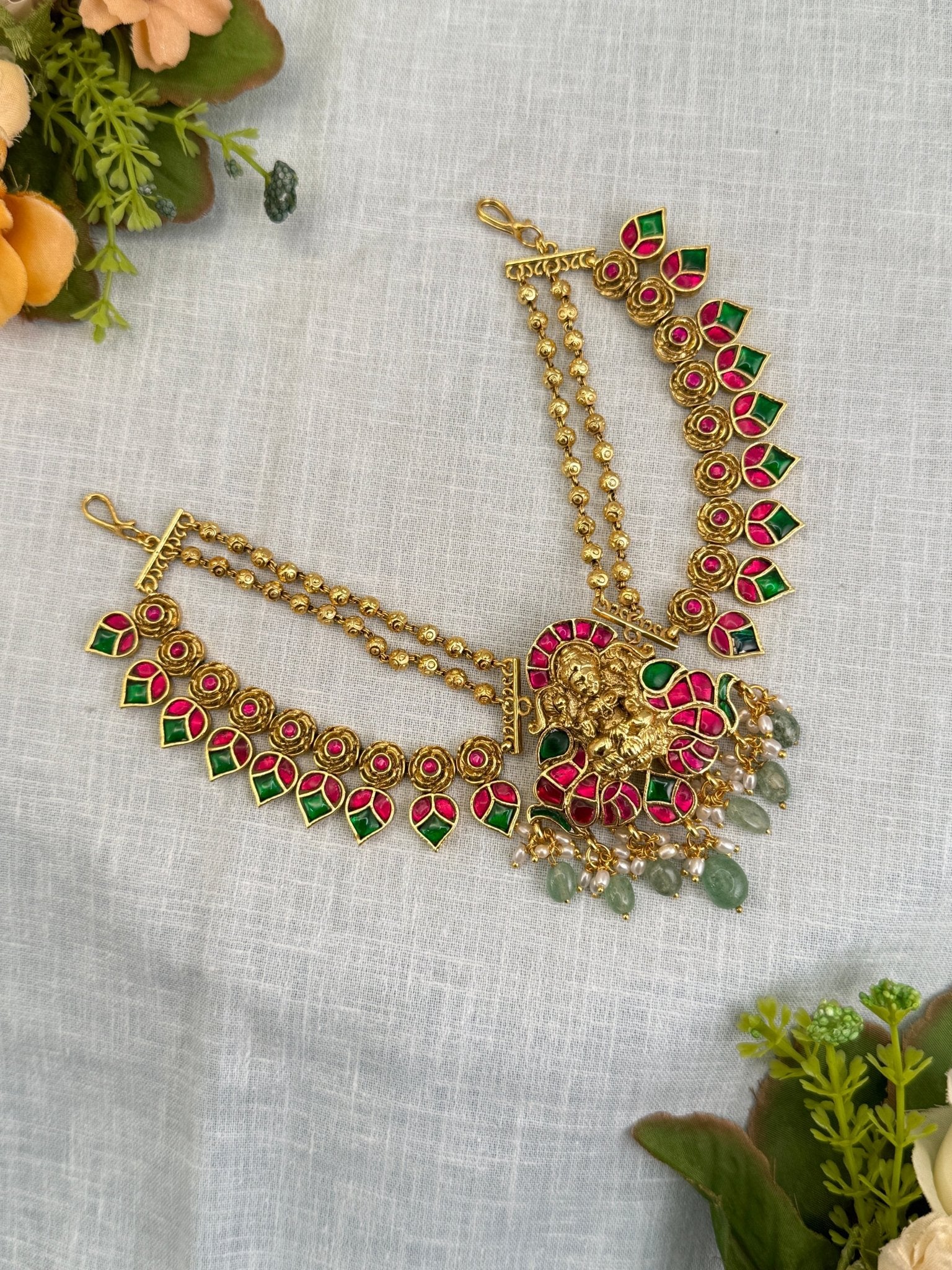 Luxurious Jadau Kundan Jadebelle With Maatal 276 - Mahilas