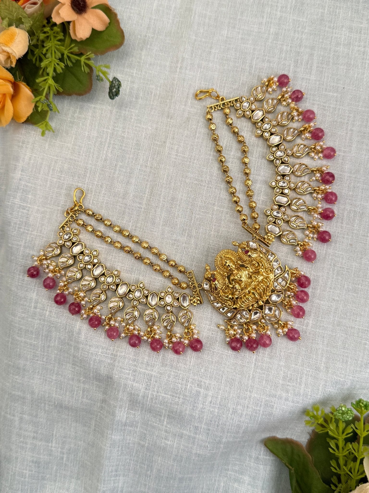 Luxurious Jadau Kundan Jadebelle With Maatal 277 - Mahilas