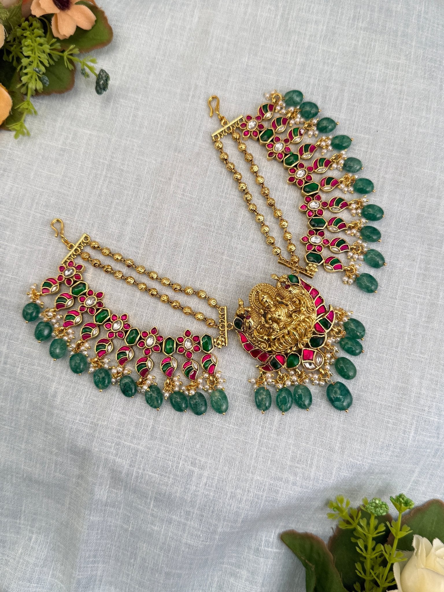 Luxurious Jadau Kundan Jadebelle With Maatal 279 - Mahilas