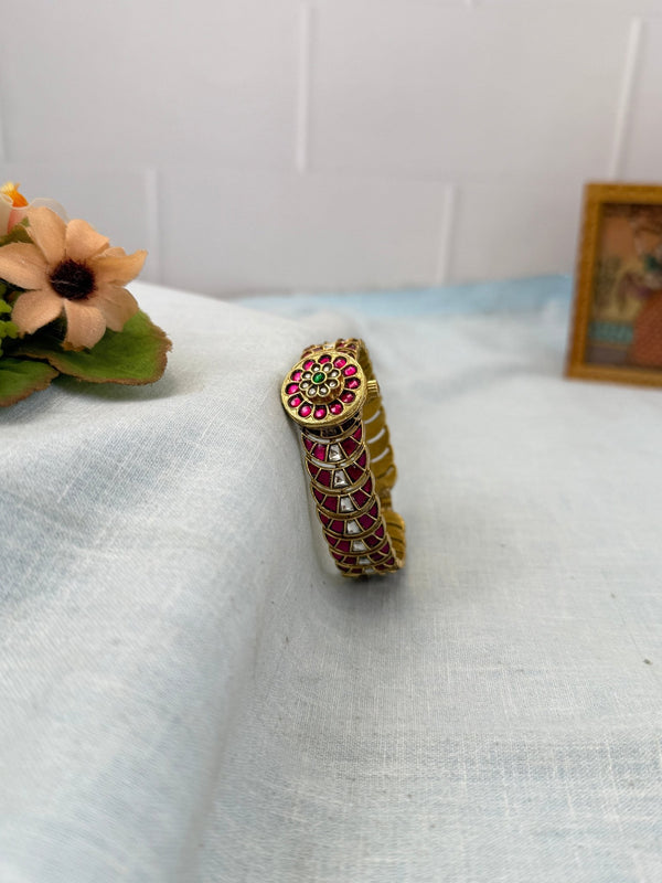Luxurious Jadau Kundan Kada Openable Bangle 1169