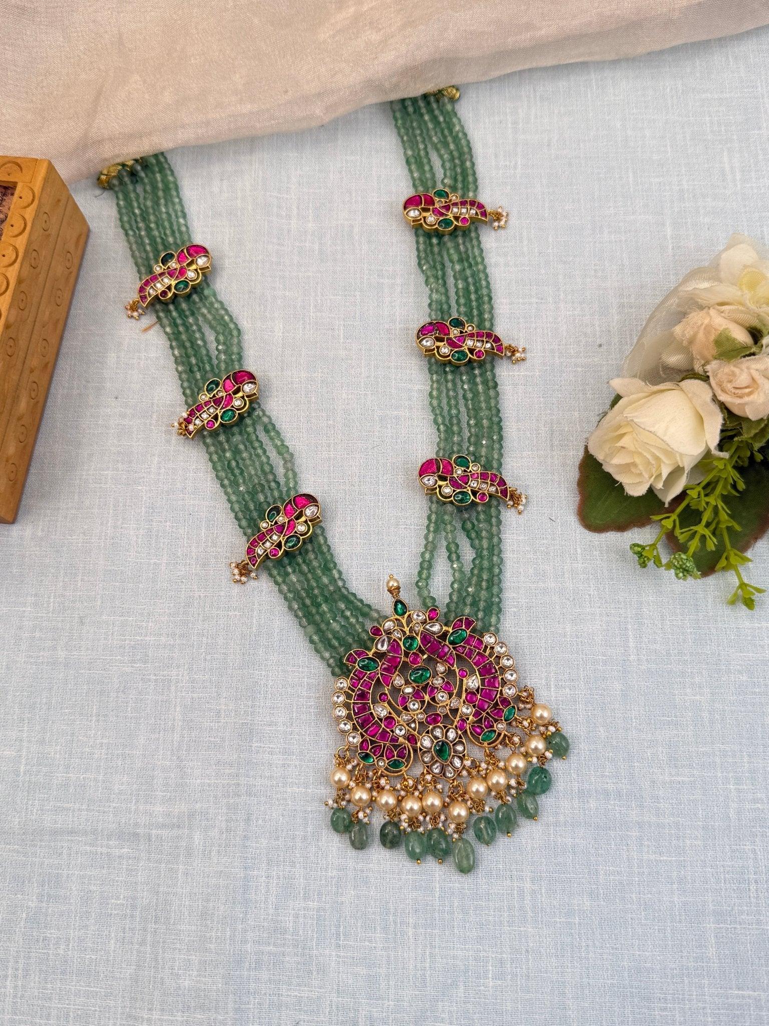 Luxurious Jadau Kundan Layer Necklace Set 565 - Mahilas