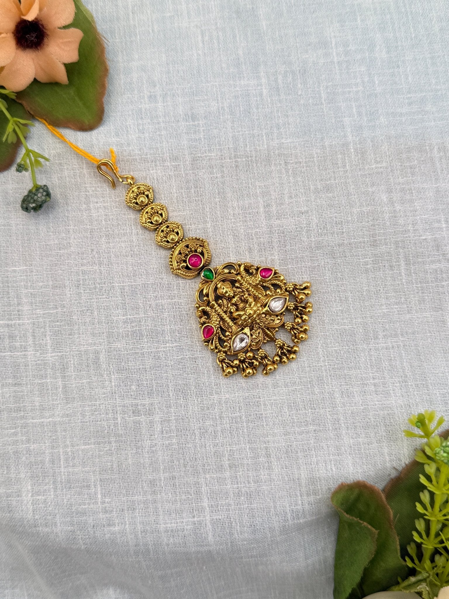 Luxurious Jadau Kundan Maang Tikka 4204 - Mahilas
