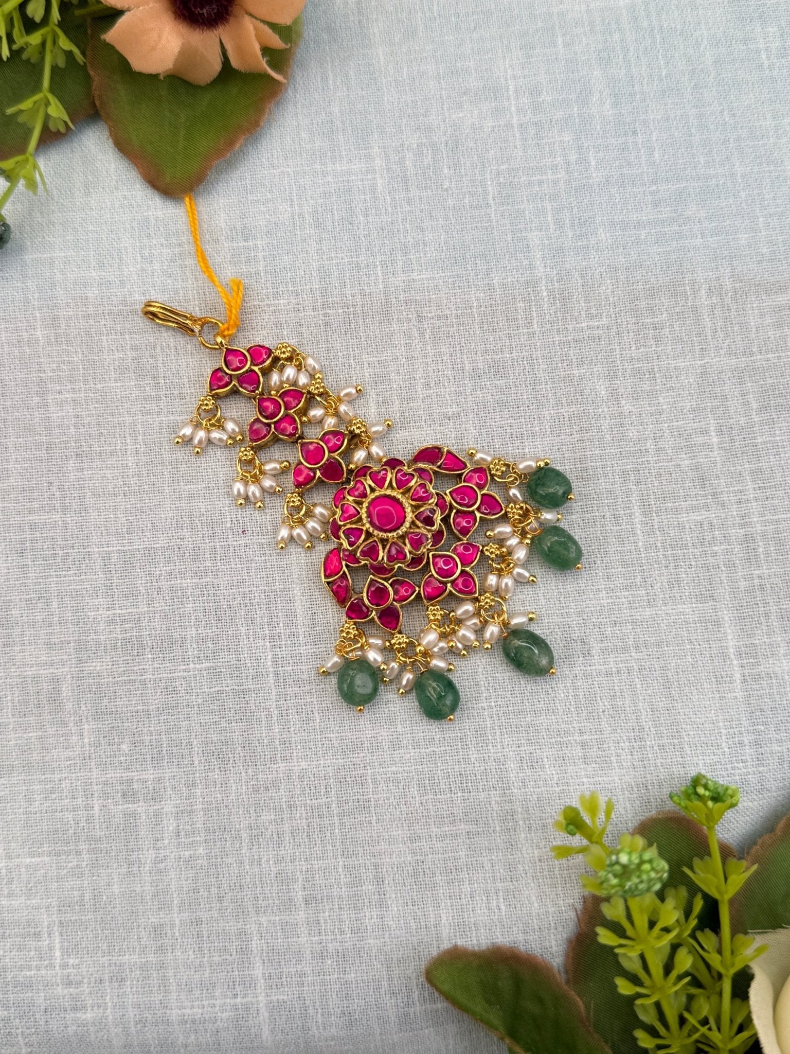 Luxurious Jadau Kundan Maang Tikka 4208 - Mahilas