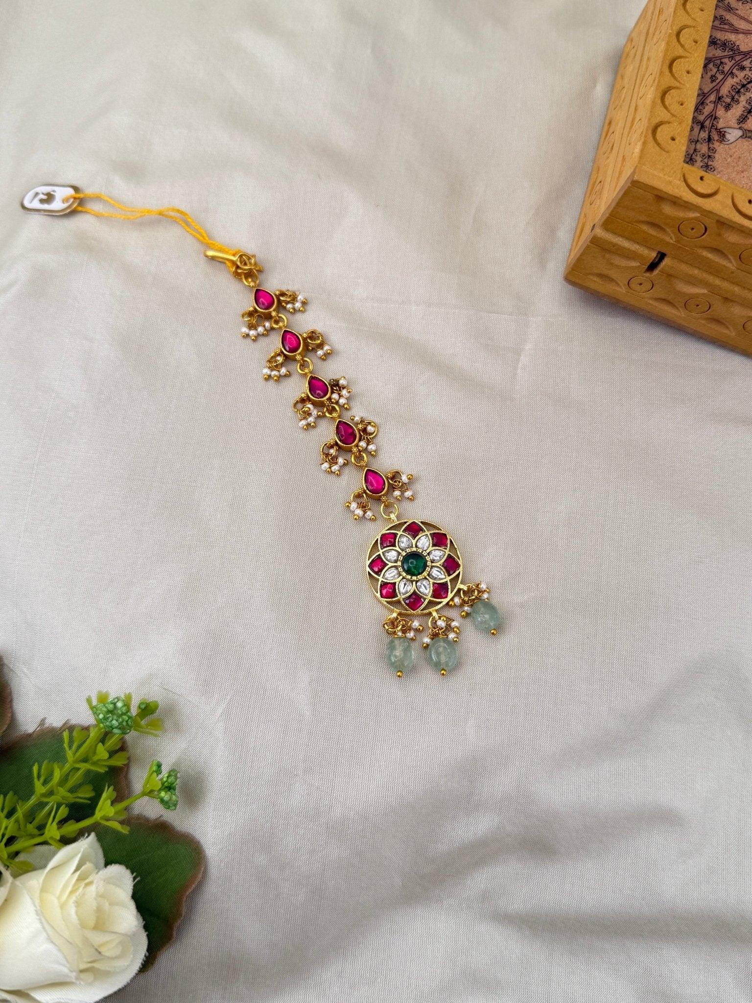Luxurious Jadau Kundan Maang Tikka 4335 - Mahilas
