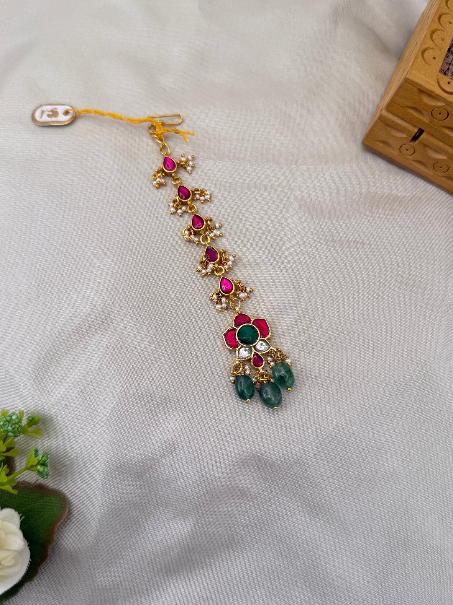 Luxurious Jadau Kundan Maang Tikka 4342 - Mahilas