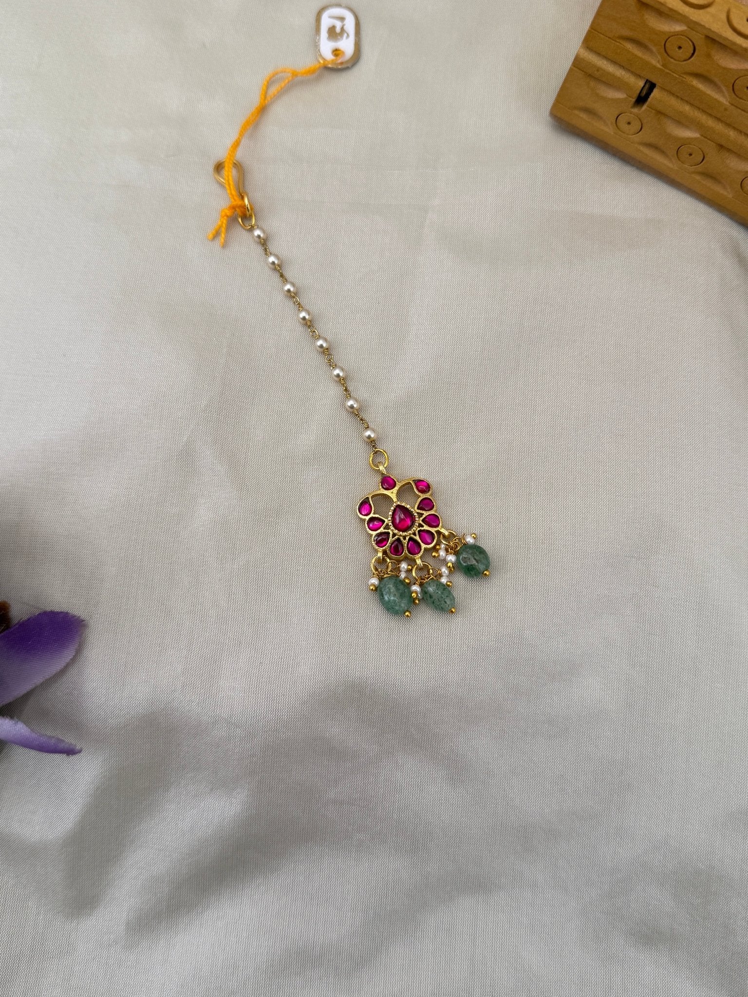 Luxurious Jadau Kundan Maang Tikka 4345 - Mahilas