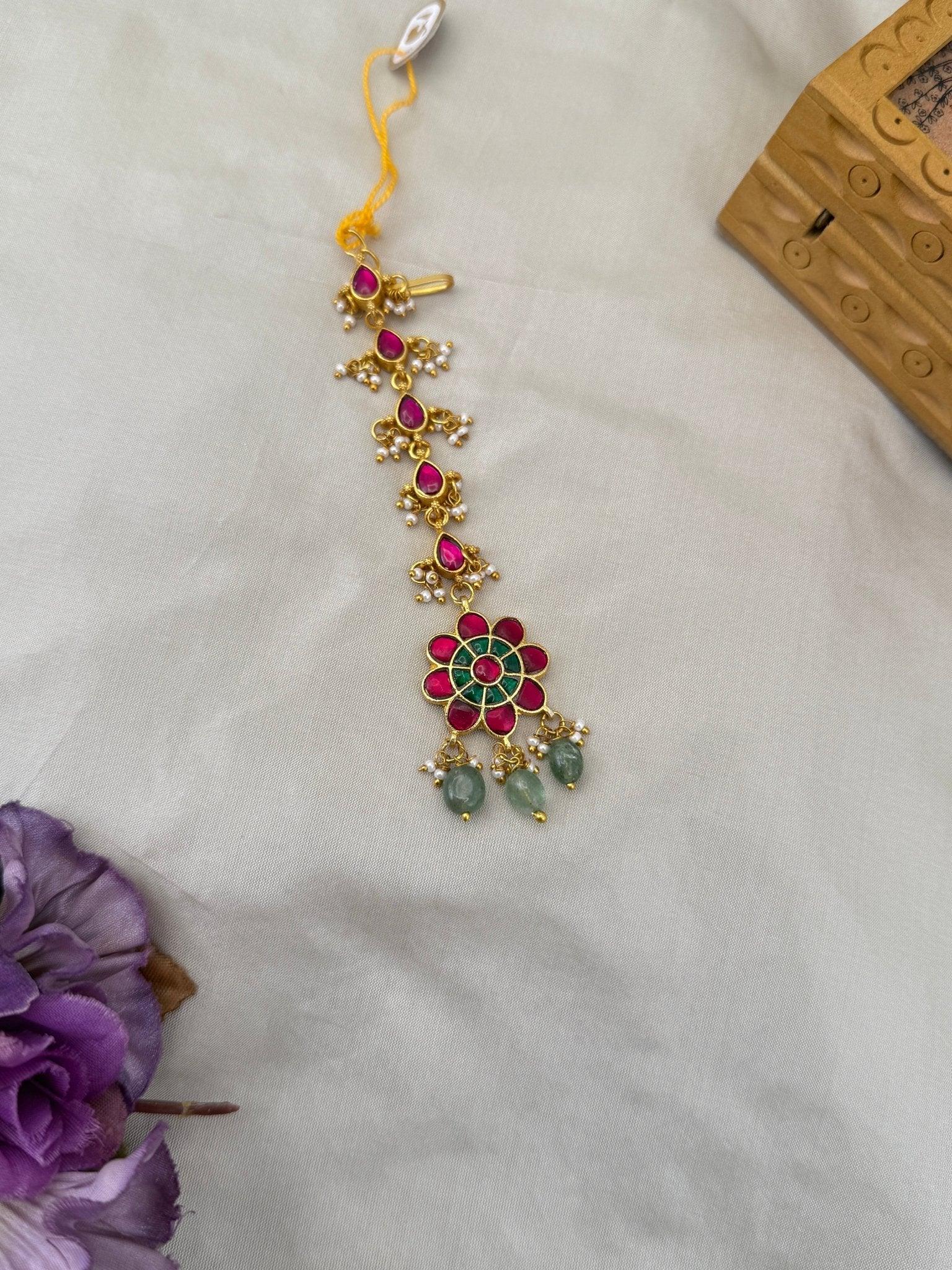 Luxurious Jadau Kundan Maang Tikka 4352 - Mahilas