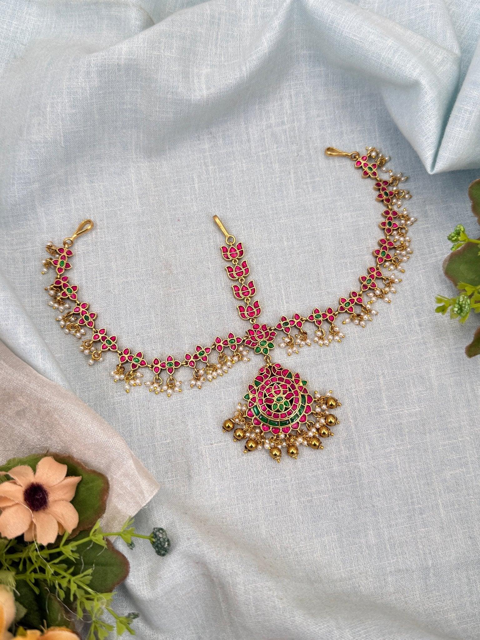 Luxurious Jadau Kundan Maang Tikka Mathapatti 343 - Mahilas