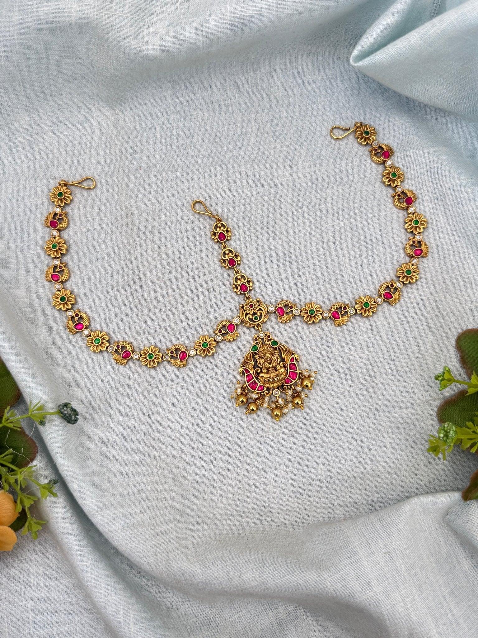 Luxurious Jadau Kundan Maang Tikka Mathapatti 347 - Mahilas