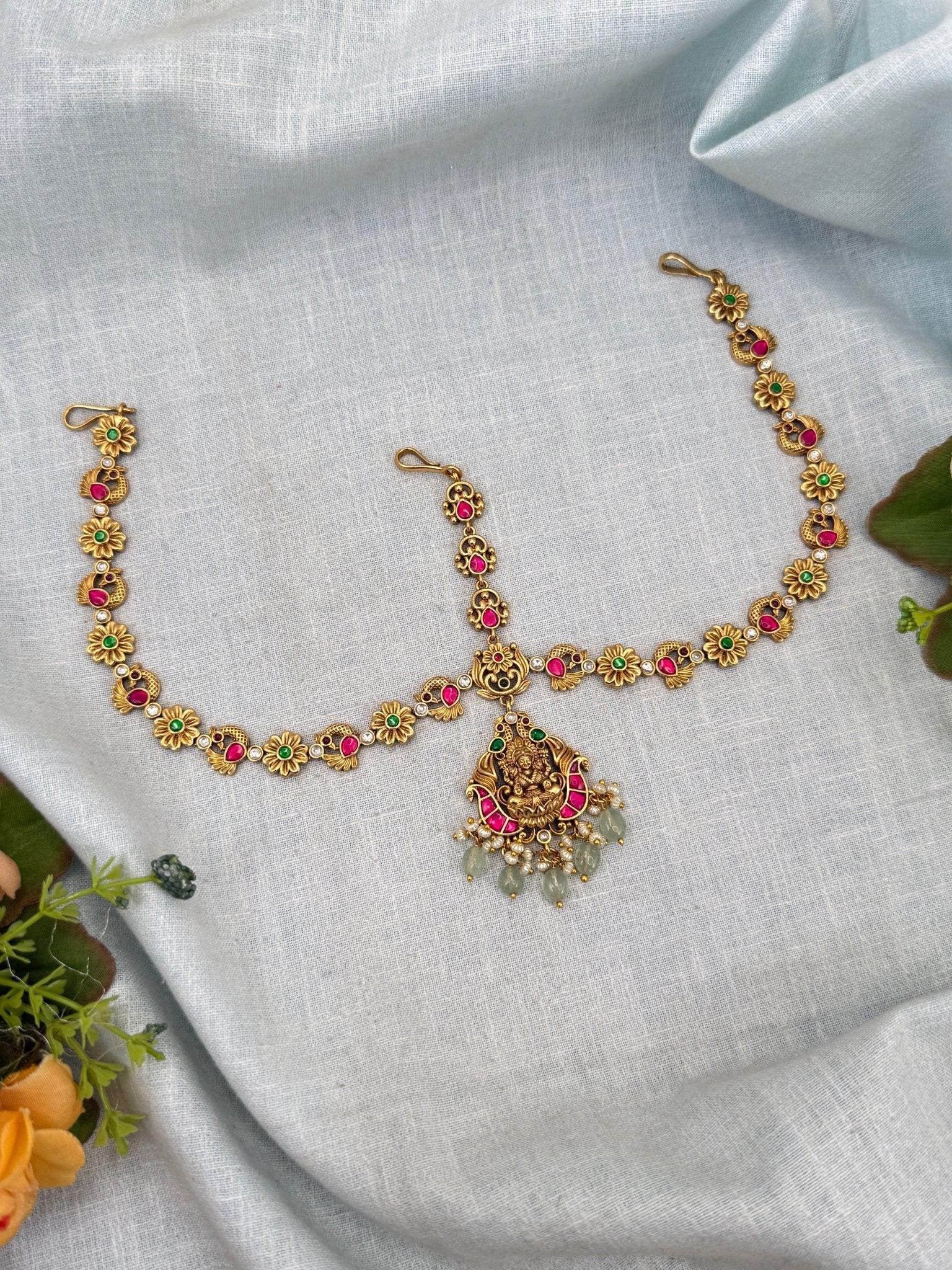 Luxurious Jadau Kundan Maang Tikka Mathapatti 348 - Mahilas