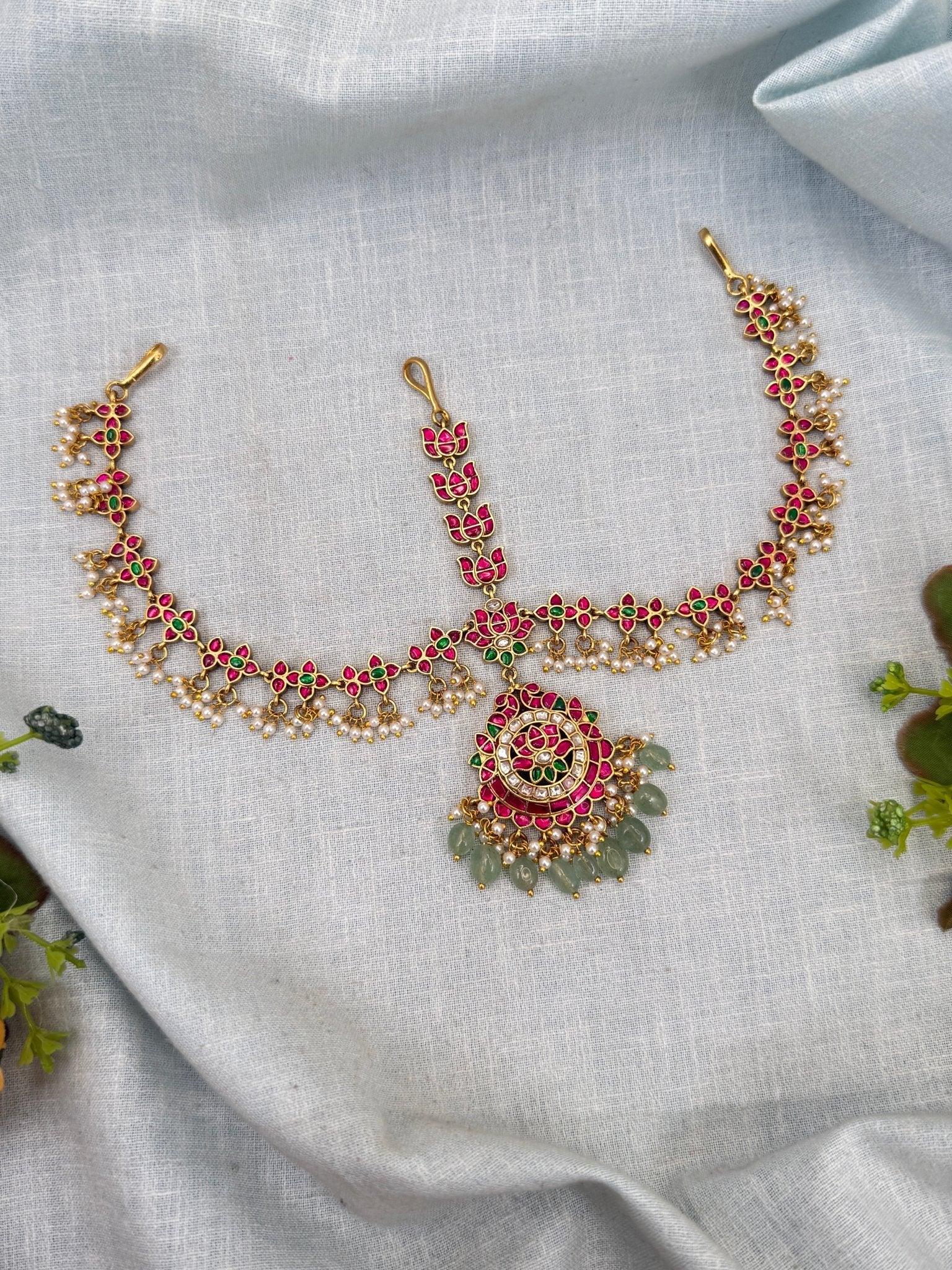 Luxurious Jadau Kundan Maang Tikka Mathapatti 351 - Mahilas