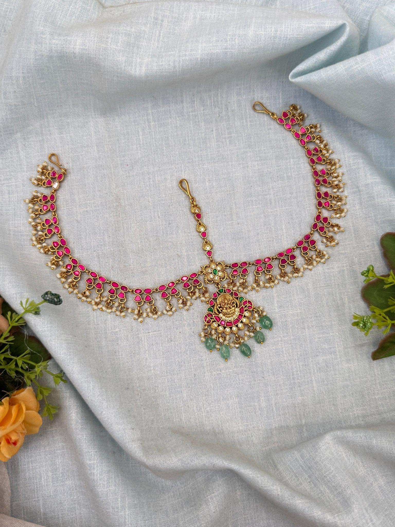 Luxurious Jadau Kundan Maang Tikka Mathapatti 353 - Mahilas