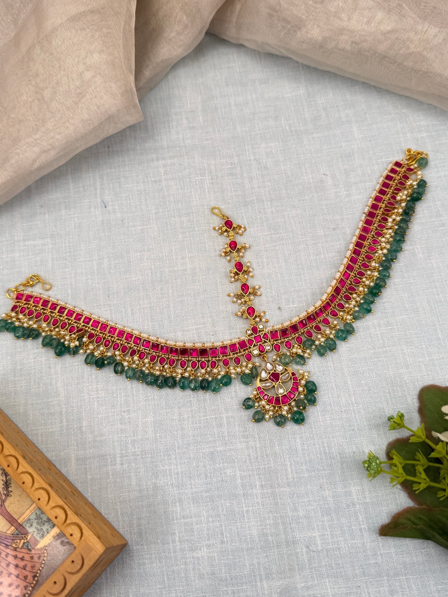 Luxurious Jadau Kundan Maangtikka Mathapati 4397 - Mahilas