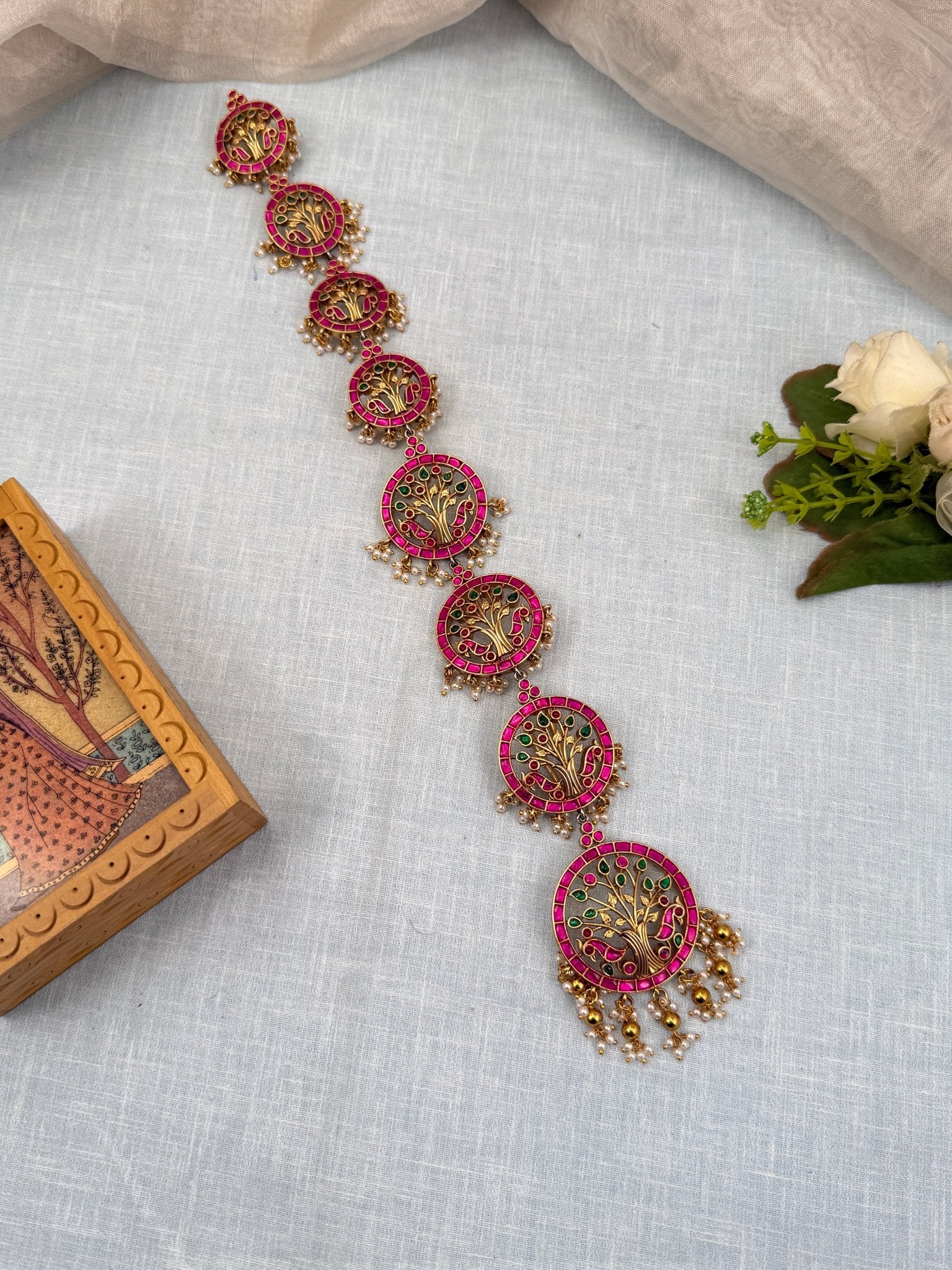 Luxurious Jadau Kundan Mid Long Jadebille 325 - Mahilas