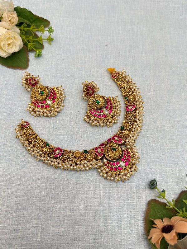 Luxurious Jadau Kundan Kanti Choker Necklace 410