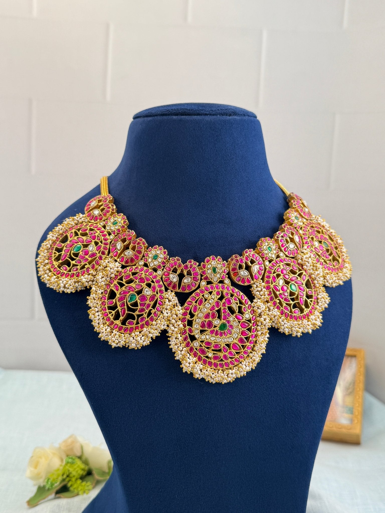 Luxurious Jadau Kundan Necklace Set 488 - Mahilas