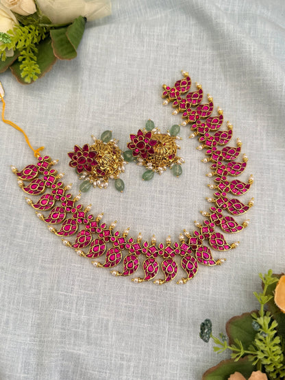 Luxurious Jadau Kundan Necklace Set 491 - Mahilas