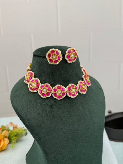 Luxurious Jadau Kundan Necklace Set 534 - Mahilas
