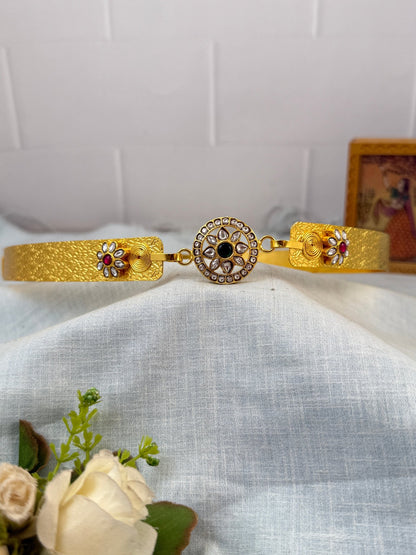Luxurious Jadau Kundan Pendant Vaddanam Hip Belt 8018 - Mahilas