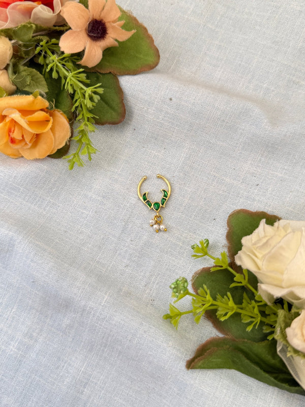 Luxurious Jadau Kundan Septum Nose Ring 153