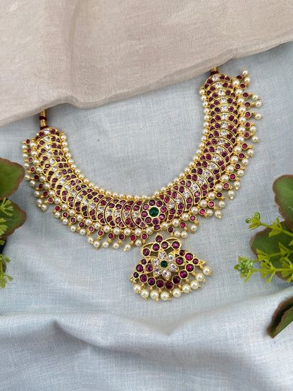 Luxurious Kemp Temple Grand Short Necklace 164 - Mahilas