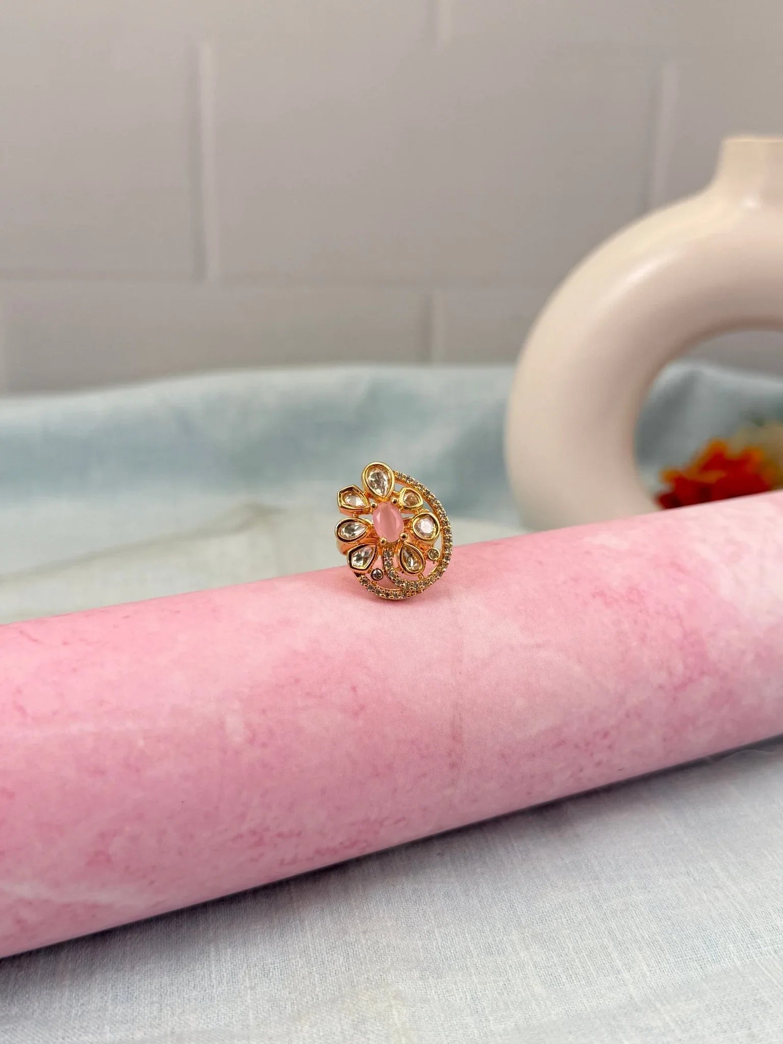 Luxurious Kundan Finger Ring 244 - Mahilas