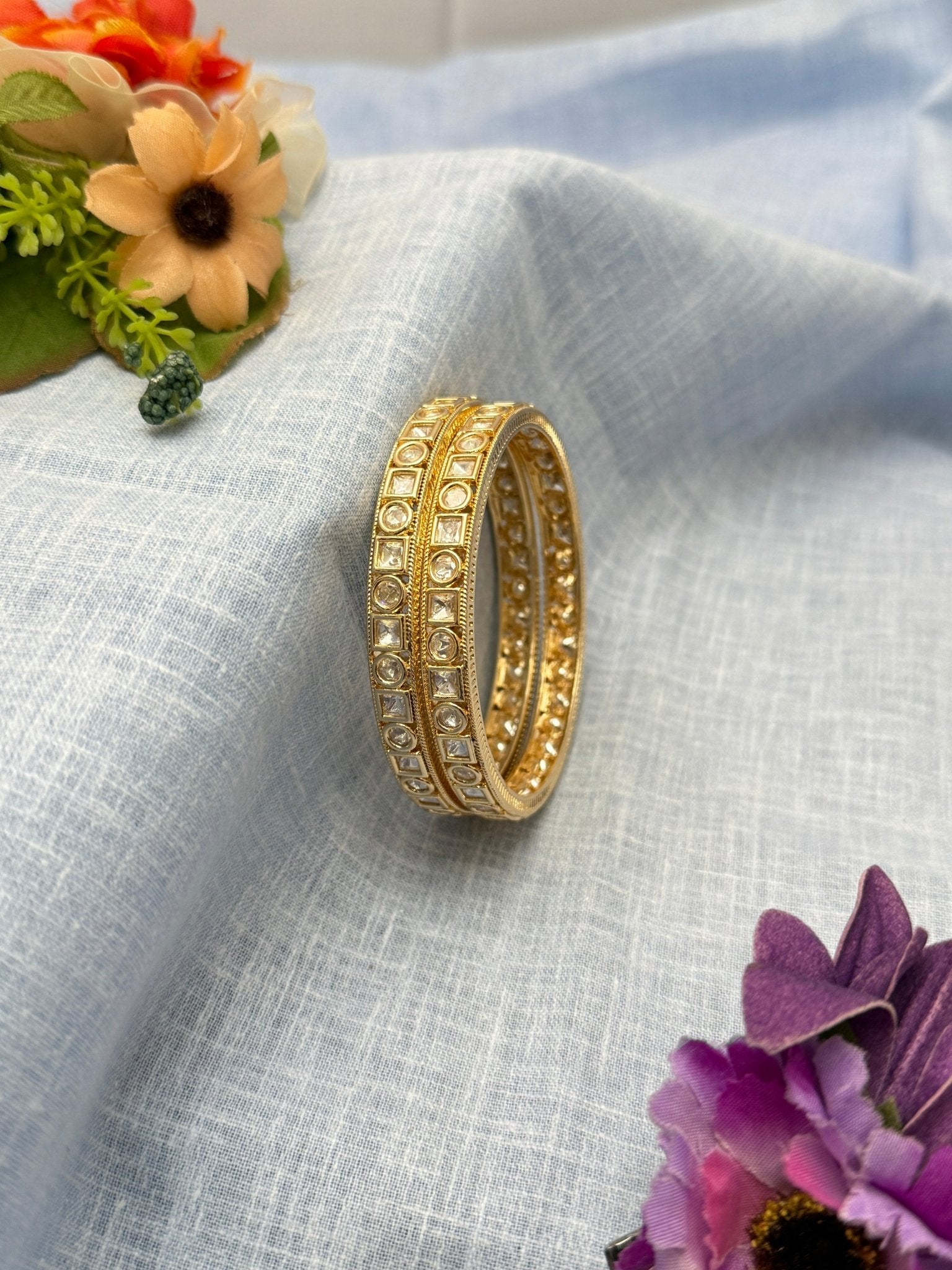 Luxurious Kundan Kada Bangle 1118 - Mahilas