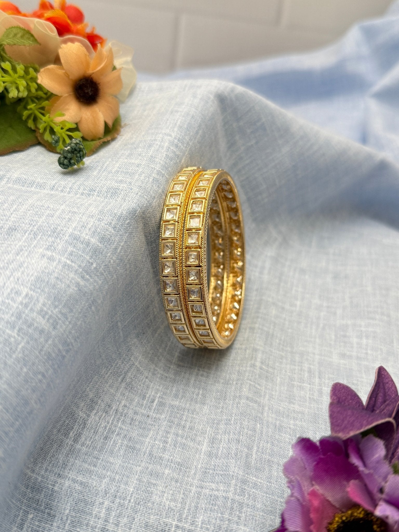 Luxurious Kundan Kada Bangle 1119 - Mahilas