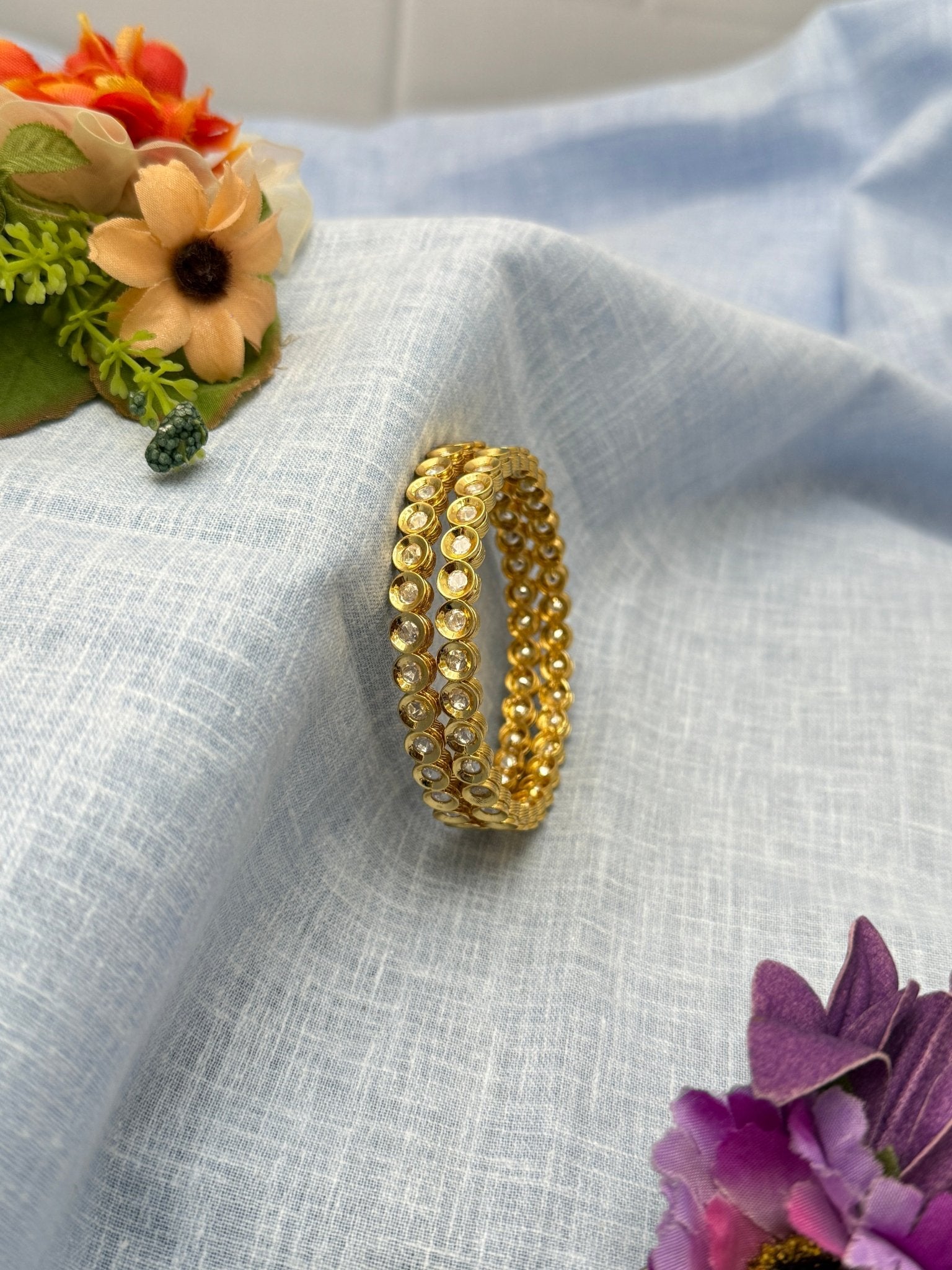 Luxurious Kundan Kada Bangle 1121 - Mahilas