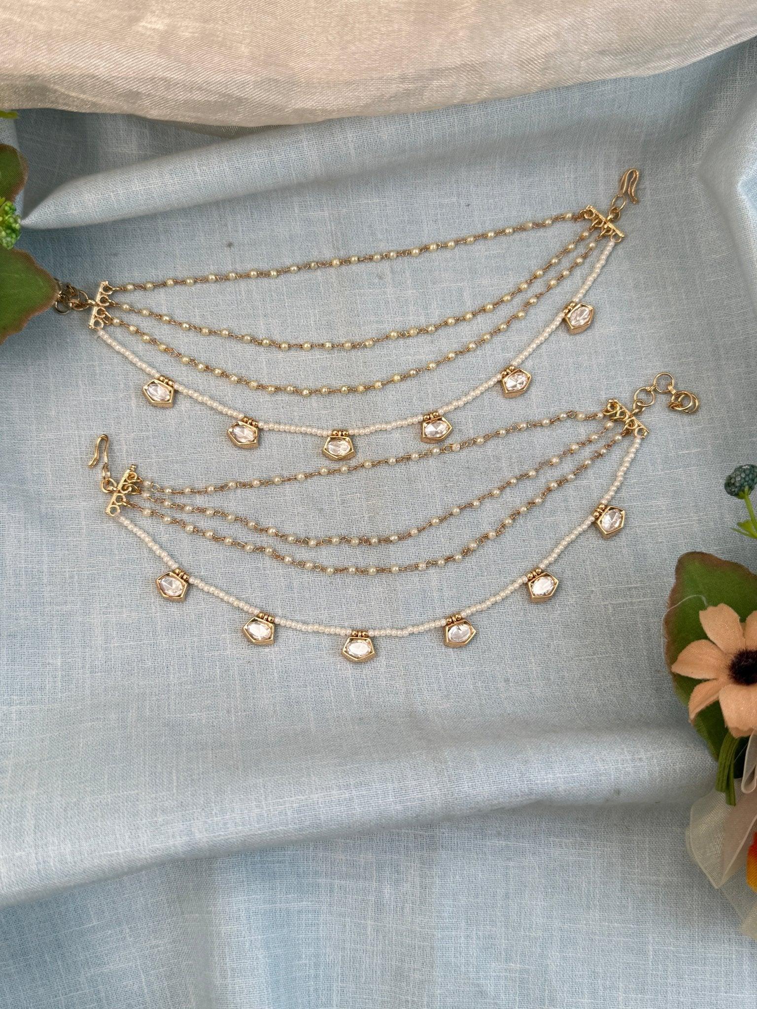 Luxurious Kundan Maatal Earchain 274 - Mahilas