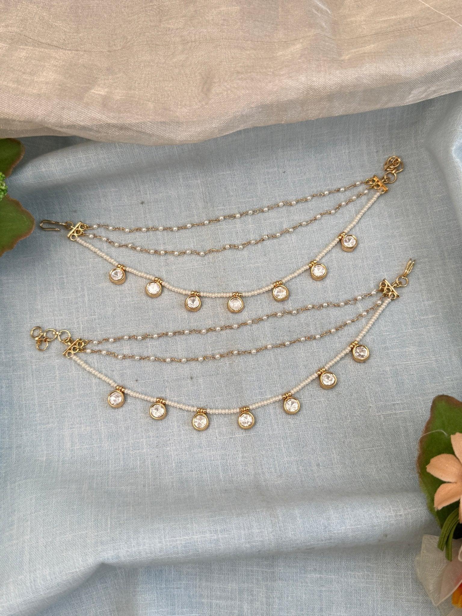 Luxurious Kundan Maatal Earchain 276 - Mahilas